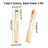 3Pcs 3 Colors 304 Stainless Steel Pendants STAS-UN0034-44-4