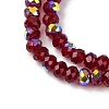 Electroplate Transparent Glass Beads Strands EGLA-A046-01A-09-2
