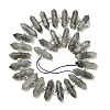 Natural Labradorite Double Terminated Point Beads Strands G-H069-B04-01-3