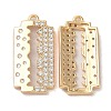 Brass & Cubic Zirconia Pendants KK-G468-65G-1