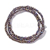 Transparent Electroplate Glass Beads Strands EGLA-H107-01A-AB06-4
