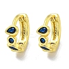 Brass Micro Pave Cubic Zirconia Hoop Earring EJEW-C088-31G-2