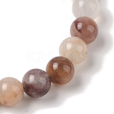 8mm Round Natural Purple Quartz Braided Bead Bracelets BJEW-C067-01B-25-1