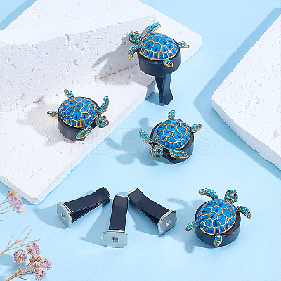 4 Bags Sea Turtle Alloy Rhinestone Car Air Vent Clips AJEW-ME0001-14-1
