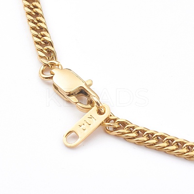 304 Stainless Steel Diamond Cut Cuban Link Chain Necklaces NJEW-JN03367-03-1