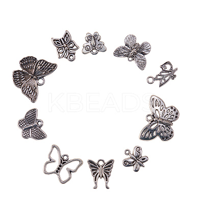 Tibetan Style Hollow Alloy Pendants TIBE-CJ0001-09-1