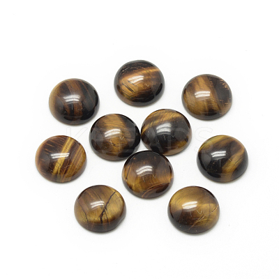Natural Tiger Eye Cabochons X-G-R416-6mm-35-1