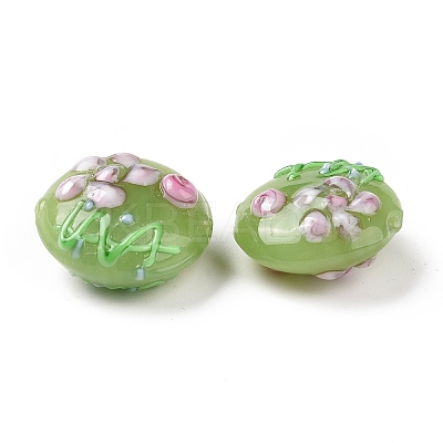 Handmade Bumpy Lampwork Beads Strands LAMP-K027-06I-1