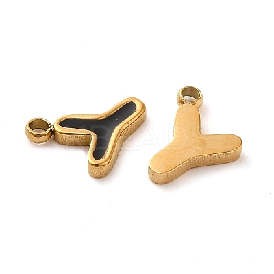 304 Stainless Steel Enamel Charms STAS-L022-292G-Y-1