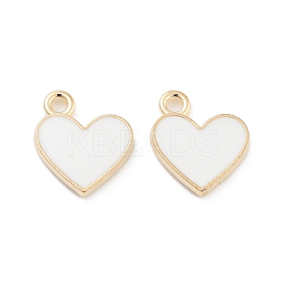 Light Gold Plated Alloy Enamel Charms ENAM-M219-06KCG-03-1