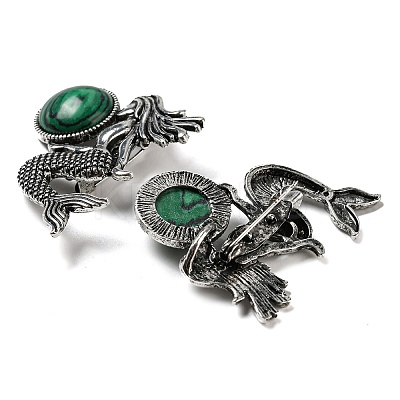 Dual-use Items Alloy Mermaid Brooch JEWB-C026-02E-AS-1