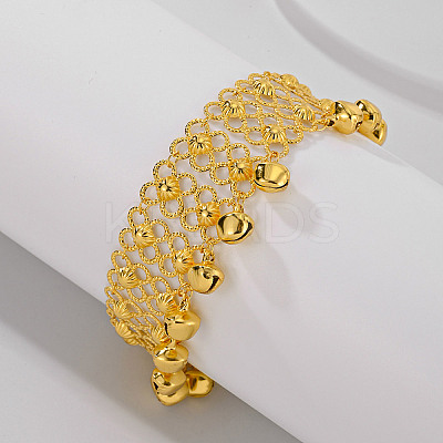 Bohemian Ethnic Style Brass Bell Charm Anklets with Tassels for Women AN9396-1