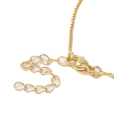 Brass Pave Clear Cubic Zirconia Pendant Necklaces for Women LS-NJEW-S429-04G-03-1