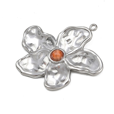 304 Stainless Steel Resin Pendants LS-STAS-G363-08P-1
