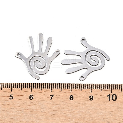 201 Stainless Steel Connector Charms STAS-I364-08P-1