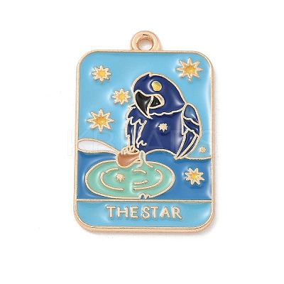 Tarot Alloy Enamel Pendants ENAM-A008-47KCG-02-1