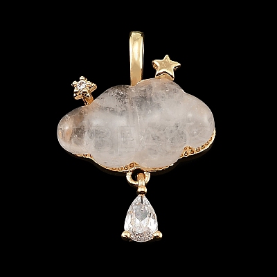 Natural Quartz Crystal Carved Pendants GG-CBA5963-03H-1