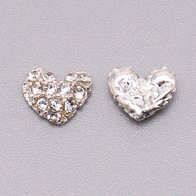 Alloy Heart Cabochons MRMJ-WH0078-12-1
