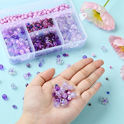 DIY Acrylic & Seed Beaded Stretch Bracelet Making Kit DIY-YW0008-80-1