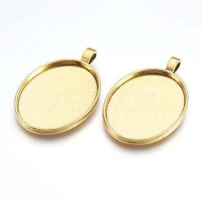 Alloy Pendant Cabochon Settings LS-PALLOY-2422-AG-FF-1