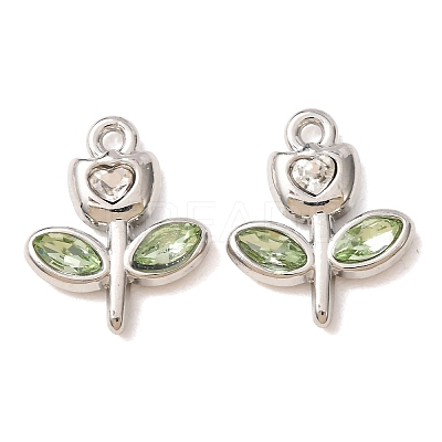 Alloy with Rhinestone Pendants AL-CBA7256-01P-01-1