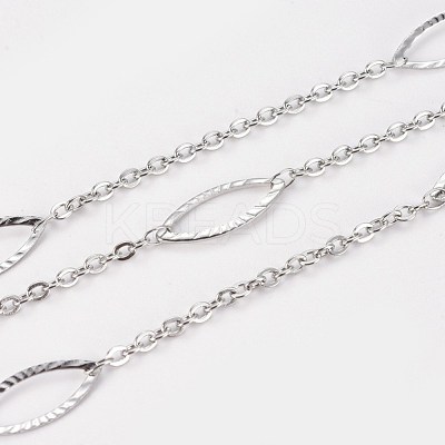 Tarnish Resistant 304 Stainless Steel Cable Chains CHS-E020-01P-1