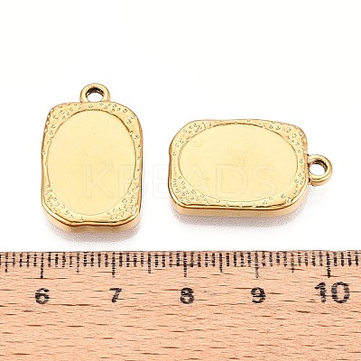 304 Stainless Steel Pendant Cabochon Settings STAS-T067-19G-1