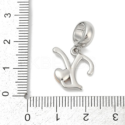 Brass European Dangle Charms KK-Z097-01Y-GP-1