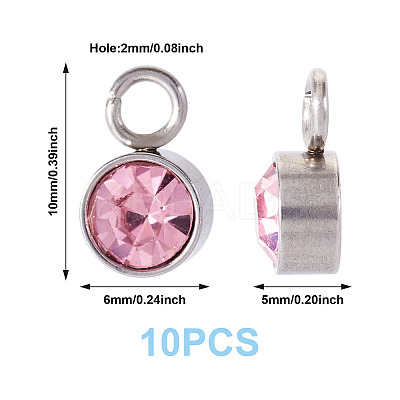 10Pcs Glass Rhinestone Charms STAS-TA0003-26A-1