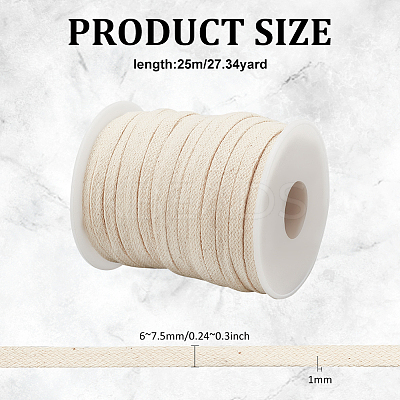 25M Flat Cotton Hollow Cord OCOR-BC0006-32A-1