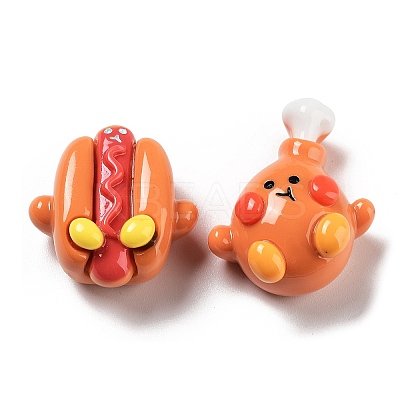 Opaque Resin Imitation Food Decoden Cabochons RESI-H155-07-1