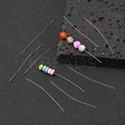 Tarnish Resistant 304 Stainless Steel Flat Head Pins X-STAS-R046-65mm-1