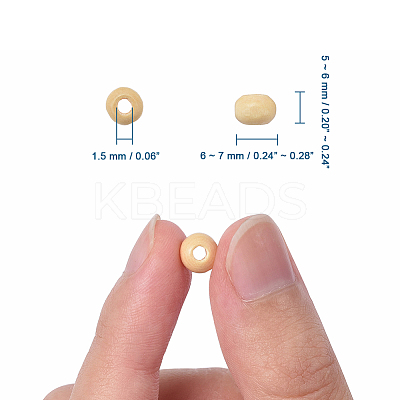 Unfinished Wood Beads X-TB092Y-4-1