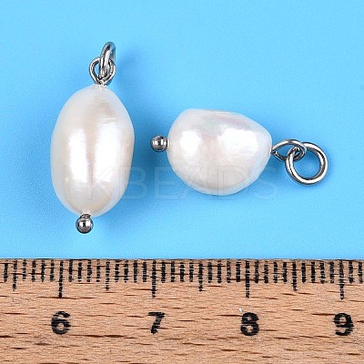 Natural Baroque Keshi Pearl Cultured Freshwater Pearl Pendants PEAR-Q013-01C-1
