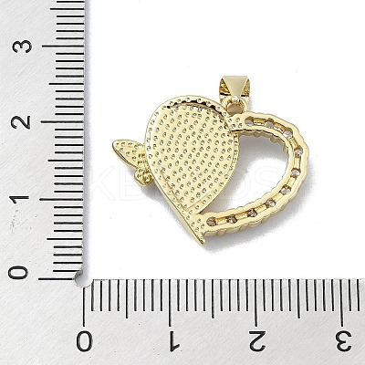 Brass Micro Pave Clear Cubic Zirconia Pendants KK-A221-02A-G-1