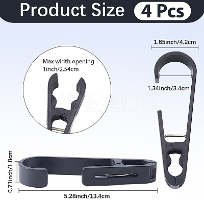 4Pcs Plastic Clothes Clip Hook AJEW-CN0006-34B-1