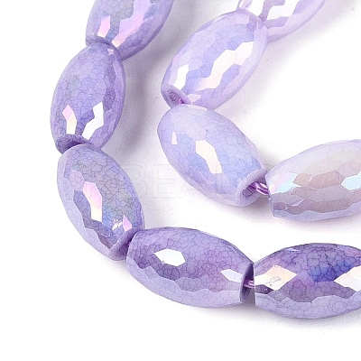 Anti-Tarnish Electroplate Glass Beads Strands EGLA-Q130-02A-15-1