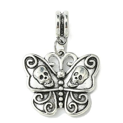 Halloween Tibetan Style Alloy European Dangle Charms PALLOY-JF00007-1