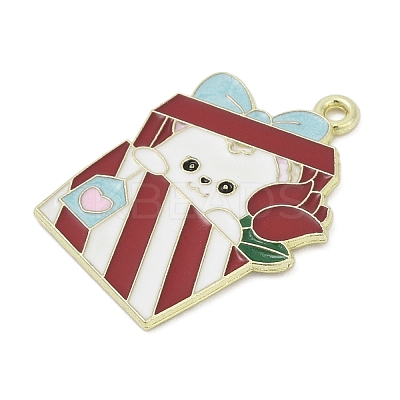 Valentine's Day Alloy Enamel Pendants PALLOY-V001-01A-1