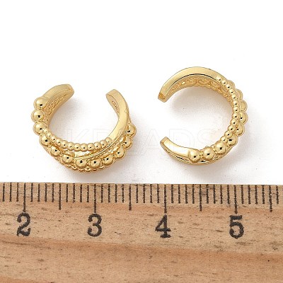 Rack Plating Brass Criss Cross Cuff Earrings EJEW-H099-11G-1