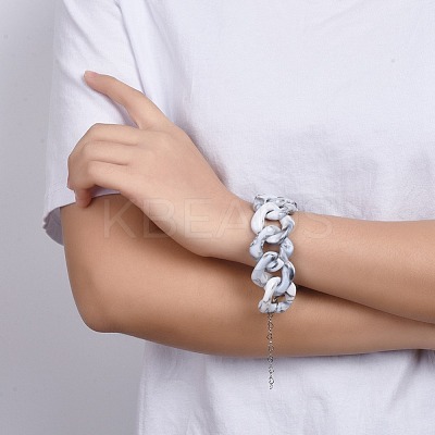 Imitation Gemstone Style Acrylic Bracelets BJEW-JB04583-1