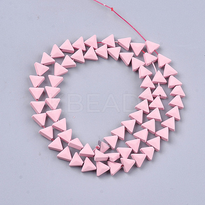 Spray Painted Non-magnetic Synthetic Hematite Beads Strands G-T116-15-05-1