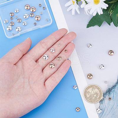 36Pcs 3 Style Ion Plating(IP) 202 Stainless Steel Beads STAS-DC0004-12-1