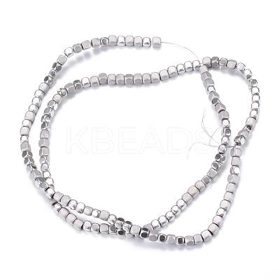 PVD Vacuum Plating Electroplate Non-magnetic Synthetic Hematite Bead Strands G-Q467-11A-1