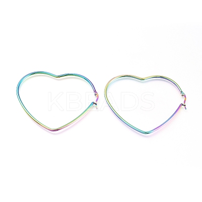 201 Stainless Steel Hoop Earrings EJEW-A052-12C-M-1