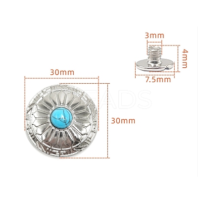 Alloy Decorative Buttons PW-WG1200D-32-1