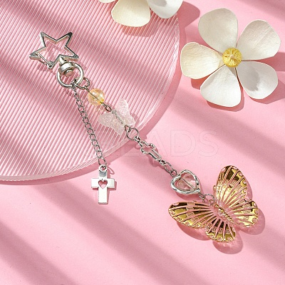 Electroplate Acrylic Butterfly Pendant Decorations KEYC-FZ00014-04-1