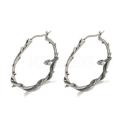 316 Surgical Stainless Steel Hoop Earrings for Women and Men EJEW-D096-22B-AS-1