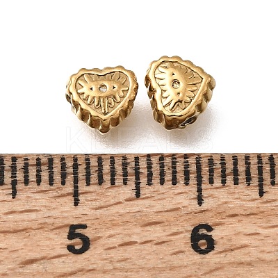 Valentine's Day 304 Stainless Steel Spacer Beads STAS-L315-075G-04-1