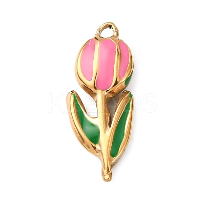 304 Stainless Steel Enamel Pendants LS-STAS-B112-01G-02-1